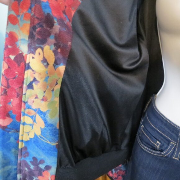 Clotheshead Multicolored Bomber Jacket Full Zip Lined Size Large - Picture 7 of 12